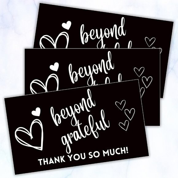 ♥️ 5x25 / 50 Thank You Cards - Picture 3 of 4